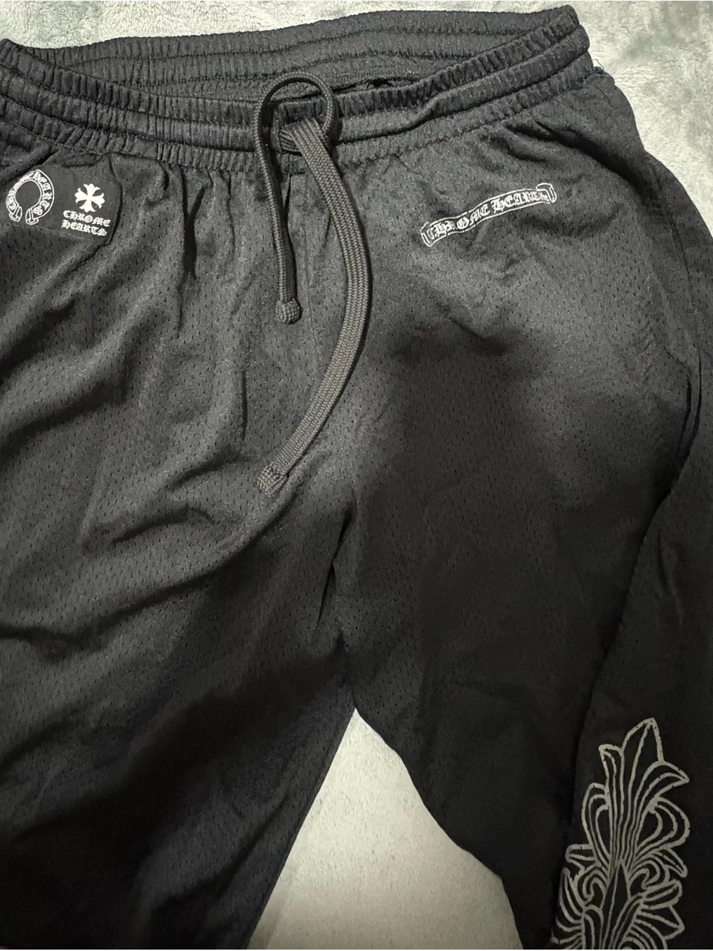 Like new Chrome Hearts mesh varsity pants